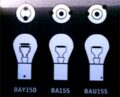 Universal χρωμιωμένη λάμπα για φλας BA15S - σετ 2τμχ.