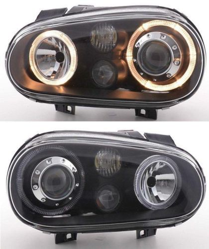 Φανάρια εμπρός angel eyes για Vw Golf IV R32 - μαύρα , χωρίς λάμπες (Η7) - σετ 2τμχ. - € 411,9 Φανάρια εμπρός angel eyes για Vw Golf IV R32 - μαύρα , χωρίς λάμπες (Η7) - σετ 2τμχ.