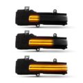 Τρεχούμενα led φλας για καθρέφτες για Mitsubishi ASX, L200 (2005+), Pajero, Pajero Sport (2008+), Outlander (2012+) - φιμέ με τρεχούμενο φλας - σετ 2τμχ.