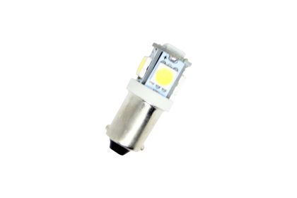 Led λάμπα τύπου BA9 με 5 SMD led 5000K εκ διαμέτρου αντίθετα - 1τμχ. - € 4,9 Led λάμπα τύπου BA9 με 5 SMD led 5000K εκ διαμέτρου αντίθετα - 1τμχ.