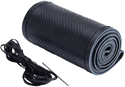 Κάλυμμα τιμονιού ραφτό - μαύρο χρώμα - 1 τμχ. - € 18,9 Κάλυμμα τιμονιού ραφτό - μαύρο χρώμα - 1 τμχ.