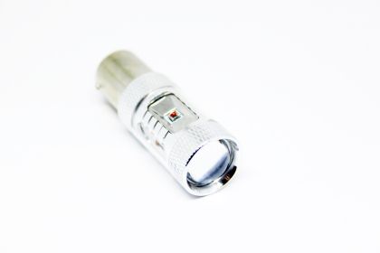 Led λάμπα BA15S με 6 x 5W CREE led και προτζέκτορα μονού φωτισμού κόκκινη - 1τμχ. - € 15,9 Led λάμπα BA15S με 6 x 5W CREE led και προτζέκτορα μονού φωτισμού κόκκινη - 1τμχ.