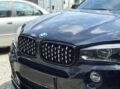 Μάσκα για BMW X5 F15 / X6 F16  (2013+) - γυαλιστερή - Diamond design χρωμίου/μαύρη - 2 τμχ.