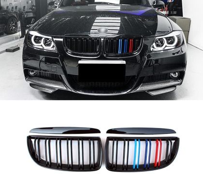 Καρδιές μάσκας για BMW E90 με διπλή γρίλια (2005-2008) - tri color - 2τμχ. - € 108,9 Καρδιές μάσκας για BMW E90 με διπλή γρίλια (2005-2008) - tri color - 2τμχ.