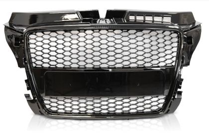 Μάσκα με βάση για σήμα για Audi A3 (2008-2013) - RS-Look μαύρη γυαλιστερή - € 211,9 Μάσκα με βάση για σήμα για Audi A3 (2008-2013) - RS-Look μαύρη  γυαλιστερή