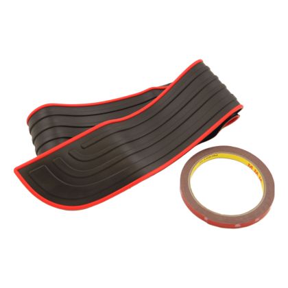 Λαστιχένιο τριμ πορτ μπαγκάζ 90x7 cm - μαύρο με κόκκινες ρίγες - € 13,9 Λαστιχένιο τριμ πορτ μπαγκάζ 90x7 cm - μαύρο με κόκκινες ρίγες