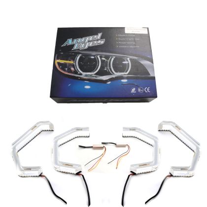 Δαχτυλίδια angel eyes για BMW F30 - U-Design - με 2 χρώματα και λειτουργία φλας (λευκό και κίτρινο) - € 242,9 Δαχτυλίδια angel eyes για  BMW F30 - U-Design - με 2 χρώματα και λειτουργία φλας (λευκό και κίτρινο)
