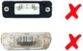 Πλαφονιέρα πίσω πινακίδας για Mercedes W164 ML (2009+) / X164 GL - με  T10  λάμπες, 50x29 mm - 2 τμχ.