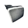 Μάσκα χωρίς σήμα για Audi A4 B7 (2004-2008) - RS LOOK ασημένιο - ματ