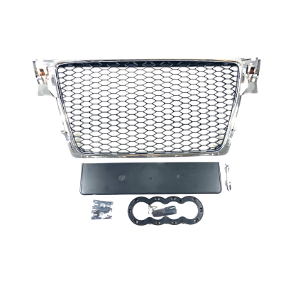 Μάσκα χωρίς σήμα για Audi A4 / S4 B8 (2008-2011) - RS LOOK με πλαίσιο χρωμίου - € 289,9 Μάσκα χωρίς σήμα για Audi A4  / S4  B8 (2008-2011) - RS LOOK με πλαίσιο χρωμίου