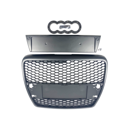 Μάσκα χωρίς σήμα για Audi A6 4F (2004-2008) - μαύρη RS Look - € 188,9 Μάσκα χωρίς σήμα για Audi A6 4F (2004-2008) - μαύρη RS Look