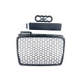 Μάσκα για χωρίς σήμα για Audi A4 B7 (2004-2007) - RS LOOK - μαύρη  ματ