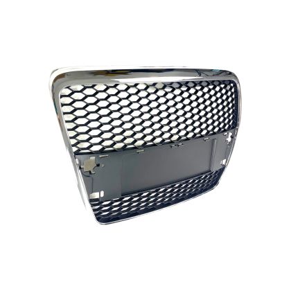 Μάσκα χωρίς σήμα για Audi A6 C6 (2004-2008) - με πλαίσιο χρωμίου RS Look - € 254,9 Μάσκα χωρίς σήμα για Audi A6 C6 (2004-2008) - με πλαίσιο χρωμίου RS Look