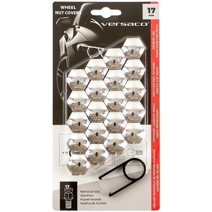 Καπάκια για μπουλόνια Versaco 17mm χρωμίου - σετ 20τμχ. - € 11,9 Καπάκια για μπουλόνια Versaco 17mm χρωμίου - σετ 20τμχ.
