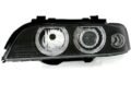 Φανάρια εμπρός angel eyes για BMW E39 (1995-2000) - μαύρα , χωρίς λάμπες (Η7/D2S) - σετ 2τμχ.
