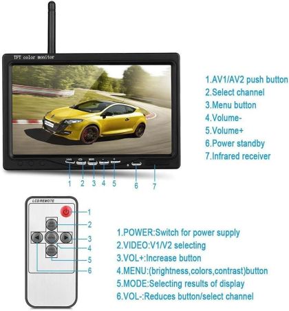 Σύστημα παρακαρίσματος με Wi-Fi κάμερα με νυχτερινή λειτουργία / λήψη και οθόνη 7 ιντσών για βαν, λεωφορείο ή φορτηγό - € 142,9 Σύστημα παρακαρίσματος με Wi-Fi κάμερα με νυχτερινή λειτουργία / λήψη και οθόνη 7 ιντσών για βαν, λεωφορείο ή φορτηγό