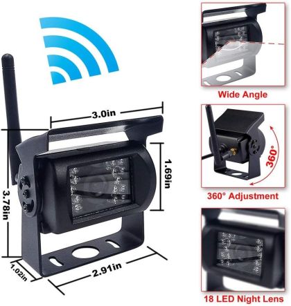 Σύστημα παρακαρίσματος με Wi-Fi κάμερα με νυχτερινή λειτουργία / λήψη και οθόνη 7 ιντσών για βαν, λεωφορείο ή φορτηγό - € 142,9 Σύστημα παρακαρίσματος με Wi-Fi κάμερα με νυχτερινή λειτουργία / λήψη και οθόνη 7 ιντσών για βαν, λεωφορείο ή φορτηγό
