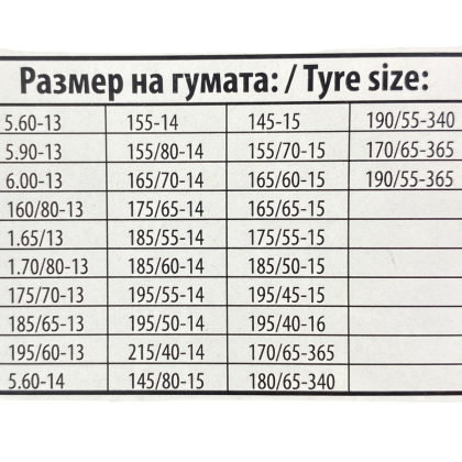 Αντιολισθητικές αλυσίδες (μέγεθος 50) για 13'', 14'', 15'' ζάντες - σετ 2τμχ. - € 38,9 Αντιολισθητικές αλυσίδες (μέγεθος 50) για 13'', 14'', 15'' ζάντες - σετ 2τμχ.