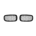 Μάσκα για BMW X5 F15 / X6 F16  (2013+) - γυαλιστερή - Diamond design χρωμίου/μαύρη - 2 τμχ.