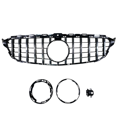 Μάσκα για Mercedes W205 C-class (2014-2021) chrome/black - GT - € 134,9 Μάσκα για Mercedes W205 C-class (2014-2021) chrome/black - GT