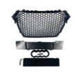 Μάσκα χωρίς σήμα για Audi A4 B8 (2011-2014) - RS LOOK - μαύρη  γυαλιστερή