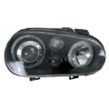 Φανάρια εμπρός angel eyes για Vw Golf IV R32 - μαύρα , χωρίς λάμπες (Η7) - σετ 2τμχ.