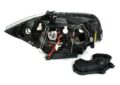 Φανάρια εμπρός angel eyes για BMW E87 / E81 / E82 (2004-2011) - μαύρα , χωρίς λάμπες (Η7) - σετ 2τμχ.