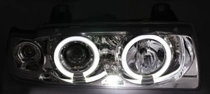 Φανάρια εμπρός angel eyes για BMW E36 (1991-1999) 4d sedan - chrome , με λάμπες (Η1) - σετ 2τμχ. - € 366,9 Φανάρια εμπρός angel eyes για BMW E36 (1991-1999) 4d sedan - chrome , με λάμπες (Η1) - σετ 2τμχ.