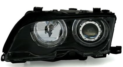 Φανάρια εμπρός angel eyes για BMW E46 sedan (2001-2005) - μαύρα , χωρίς λάμπες (Η7) - σετ 2τμχ. - € 502,9 Φανάρια εμπρός angel eyes για BMW E46 sedan (2001-2005) - μαύρα , χωρίς λάμπες (Η7) - σετ 2τμχ.