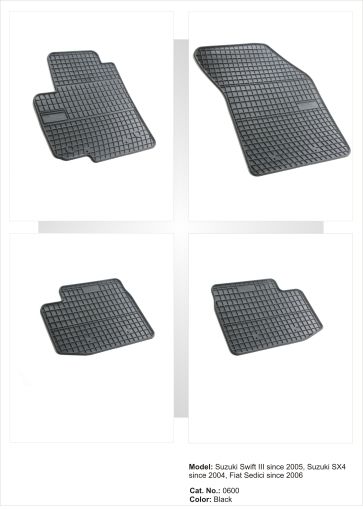 Λαστιχένια πατάκια Frogum για SUZUKI Swift / SX4 (2005-2013) / FIAT Sedici (2005-2014) - 4τμχ. - € 40,9 Λαστιχένια πατάκια Frogum για SUZUKI Swift / SX4 (2005-2013) / FIAT Sedici (2005-2014) - 4τμχ.