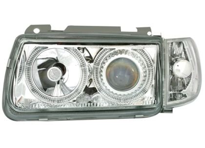 Φανάρια εμπρός angel eyes για Vw Polo 6N (1994-1999) - chrome , χωρίς λάμπες (Η7) - σετ 2τμχ. - € 262,9 Φανάρια εμπρός angel eyes για Vw Polo 6N (1994-1999) - chrome , χωρίς λάμπες (Η7) - σετ 2τμχ.