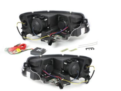 Φανάρια εμπρός Audi A6 με φώτα ημέρας led (2004-2007) - μαύρα , χωρίς λάμπες (Η7) - σετ 2τμχ. - € 621,9 Φανάρια εμπρός Audi A6 με φώτα ημέρας led (2004-2007) - μαύρα , χωρίς λάμπες (Η7) - σετ 2τμχ.