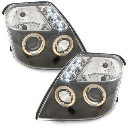 Φανάρια εμπρός angel eyes με led για Citroen C2 (2003-2008) - μαύρα , με λάμπες (Η1) - σετ 2τμχ. - € 513,9 Φανάρια εμπρός angel eyes με led για Citroen C2 (2003-2008) - μαύρα , με λάμπες (Η1) - σετ 2τμχ.