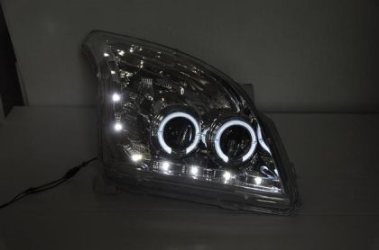 Φανάρια εμπρός Toyota Land Cruiser 120 (2003-2009) led / angel eyes - chrome , με λάμπες (Η1) - σετ 2τμχ. - € 548,9 Φανάρια εμπρός Toyota Land Cruiser 120 (2003-2009) led / angel eyes - chrome , με λάμπες (Η1) - σετ 2τμχ.
