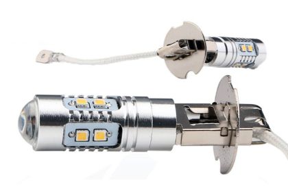 Led λάμπες H3 10W με 10 led 2323 επί 1 W CREE και προτζέκτορα - 1τμχ. - € 12,9 Led λάμπες H3 10W με 10 led 2323 επί 1 W CREE και προτζέκτορα - 1τμχ.