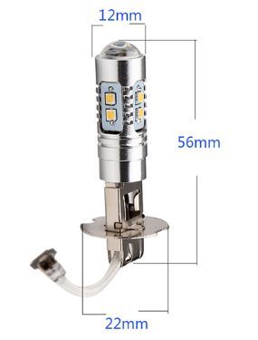 Led λάμπες H3 10W με 10 led 2323 επί 1 W CREE και προτζέκτορα - 1τμχ. - € 12,9 Led λάμπες H3 10W με 10 led 2323 επί 1 W CREE και προτζέκτορα - 1τμχ.