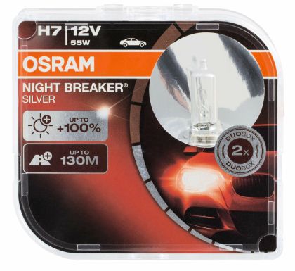 Λάμπα αλογόνου H7 Osram Night Braker Silver - 2 τμχ. καρτέλα - € 32,9 Λάμπα αλογόνου H7 Osram Night Braker Silver - 2 τμχ. καρτέλα
