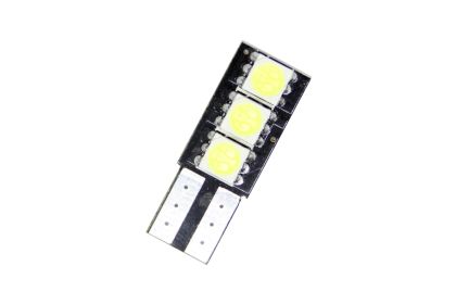 Led λάμπα τύπου Τ10 10W με 3 SMD led από τη μία πλευρά - CANBUS - 1τμχ. - € 3,9 Led λάμπα τύπου Τ10 10W με 3 SMD led από τη μία πλευρά - CANBUS - 1τμχ.