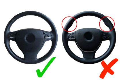 Κάλυμμα τιμονιού ραφτό - μαύρο χρώμα - 1 τμχ. - € 18,9 Κάλυμμα τιμονιού ραφτό - μαύρο χρώμα - 1 τμχ.