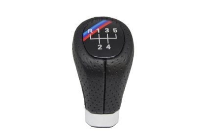 Λεβιές 5 ταχυτήτων για BMW - μαύρο δέρμα με μπλε και κόκκινες γραμμές //M - € 26,9 Λεβιές 5 ταχυτήτων για BMW - μαύρο δέρμα με μπλε και κόκκινες γραμμές //M