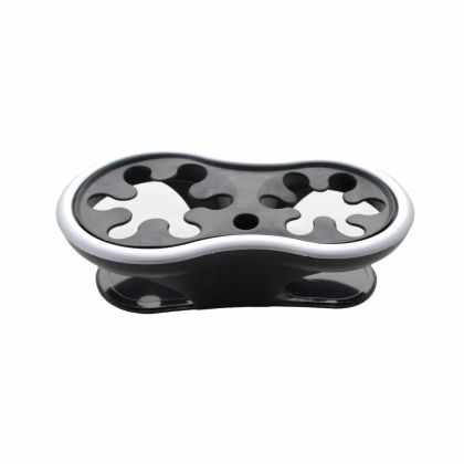 Ποτηροθήκη για 2 ποτήρια αυτοκόλλητη μαύρο χρώμα με ασημί περίγραμμα - 1τμχ. - € 14,9 Ποτηροθήκη για 2 ποτήρια αυτοκόλλητη μαύρο χρώμα με ασημί περίγραμμα - 1τμχ.