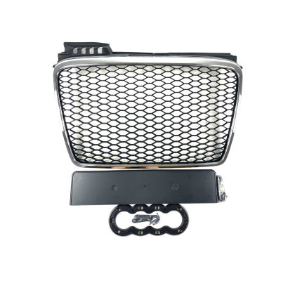 Μάσκα χωρίς σήμα για Audi A4 B7 (2004-2007)- RS Look πλαίσιο χρωμίου - € 244,9 Μάσκα χωρίς σήμα για Audi A4 B7 (2004-2007)- RS Look πλαίσιο χρωμίου