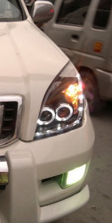Φανάρια εμπρός Toyota Land Cruiser 120 (2003-2009) led / angel eyes - chrome , με λάμπες (Η1) - σετ 2τμχ. - € 548,9 Φανάρια εμπρός Toyota Land Cruiser 120 (2003-2009) led / angel eyes - chrome , με λάμπες (Η1) - σετ 2τμχ.