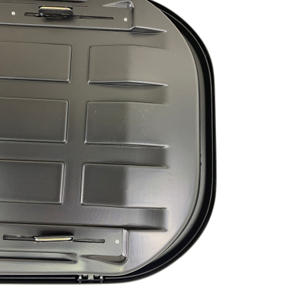 Μπαγκαζιέρα οροφής Junior Altro 140x90x38cm με μονό άνοιγμα με κλειδί, 370 λίτρα - Γκρι γυαλιστερή - € 495,9 Μπαγκαζιέρα οροφής Junior Altro 140x90x38cm με μονό άνοιγμα με κλειδί, 370 λίτρα - Γκρι γυαλιστερή