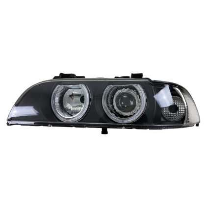 Φανάρια εμπρός BMW E39 (1995-2000) angel eyes - μαύρα , χειρ.ρύθμιση , χωρίς λάμπες (Η7) - σετ 2τμχ. - € 274,9 Φανάρια εμπρός BMW E39 (1995-2000) angel eyes - μαύρα , χειρ.ρύθμιση , χωρίς λάμπες (Η7) - σετ 2τμχ.