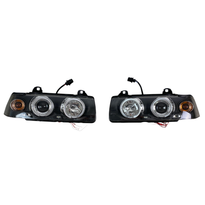 Φανάρια εμπρός angel eyes για BMW E36 (1991-1999) 4d sedan - black , με λάμπες (Η1) - σετ 2τμχ. - € 407,9 Φανάρια εμπρός angel eyes για BMW E36 (1991-1999) 4d sedan - black , με λάμπες (Η1) - σετ 2τμχ.
