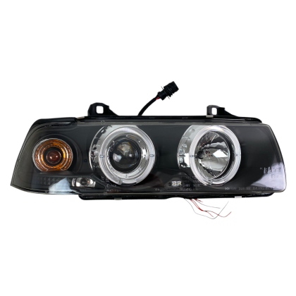 Φανάρια εμπρός angel eyes για BMW E36 (1991-1999) 4d sedan - black , με λάμπες (Η1) - σετ 2τμχ. - € 407,9 Φανάρια εμπρός angel eyes για BMW E36 (1991-1999) 4d sedan - black , με λάμπες (Η1) - σετ 2τμχ.