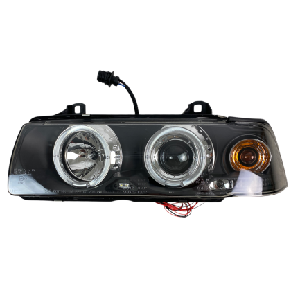 Φανάρια εμπρός angel eyes για BMW E36 (1991-1999) 4d sedan - black , με λάμπες (Η1) - σετ 2τμχ. - € 407,9 Φανάρια εμπρός angel eyes για BMW E36 (1991-1999) 4d sedan - black , με λάμπες (Η1) - σετ 2τμχ.