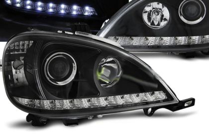 Φανάρια εμπρός led για Mercedes ML W163 (2001-2005) - μαύρα , με λάμπες (Η1/H1) - σετ 2τμχ. - € 537,9 Φανάρια εμπρός led για Mercedes ML W163 (2001-2005) - μαύρα , με λάμπες (Η1/H1) - σετ 2τμχ.