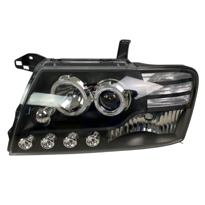 Φανάρια εμπρός Mitsubishi Pajero (2001-2006) angel eyes - μαύρα , με λάμπες (Η1) - σετ 2τμχ. - € 425,9 Φανάρια εμπρός Mitsubishi Pajero (2001-2006) angel eyes - μαύρα , με λάμπες (Η1) - σετ 2τμχ.